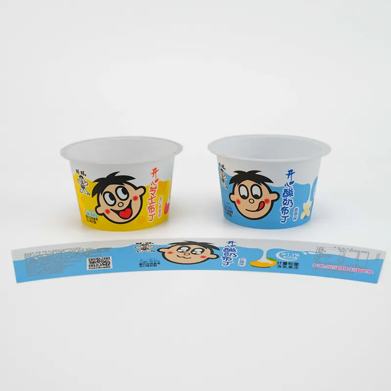 Moulage par injection d'étiquette IML de tasse de yaourt PP